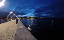 Nurkowanie nocne obok mola w Mechelinkach