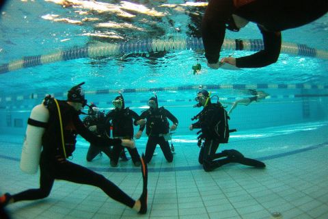 Podstawowy kurs nurkowy Open Water Diver część teoria i basen