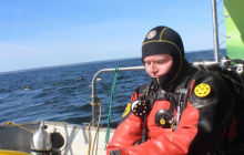 Wypłynięcie na Wraki Ślązak ORP 304, Delfin 22 kwietnia 2018