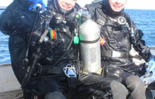 Wypłynięcie na Wraki Ślązak ORP 304, Delfin 22 kwietnia 2018