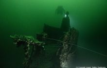 Nurkowanie wrakowe Ślązak ORP 304 plus wrak~30m